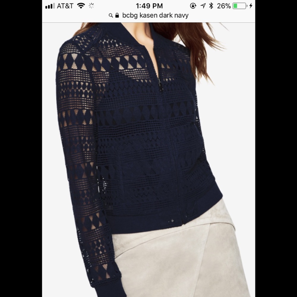BCBG Maxazria Lace bomber jackets